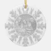Snowflake Verloving Foto Ornament (Voorkant)