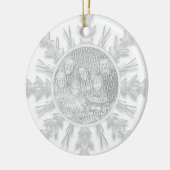 Snowflake Verloving Foto Ornament (Links)