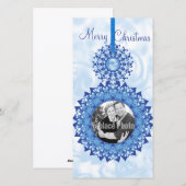 Snowflake-versiefamentfoto van Merry Kerstmis Feestdagenkaart (Voorkant / Achterkant)