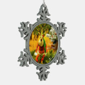 Snowflake-versiering "Chump" Tin Sneeuwvlok Ornament (Links)