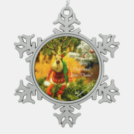 Snowflake-versiering "Chump" Tin Sneeuwvlok Ornament