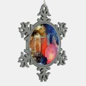 Snowflake-versiering voor kerstvoetgangers. tin sneeuwvlok ornament (Links)