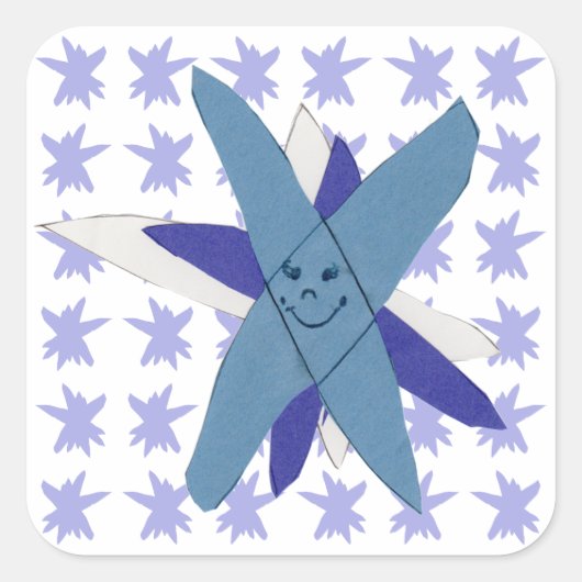 Snowflake Vierkante Sticker (Voorkant)