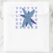 Snowflake Vierkante Sticker (Tas)