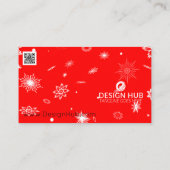 Snowflake visitekaartje voor kerstmis (Achterkant)