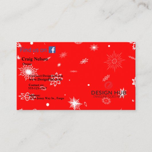 Snowflake visitekaartje voor kerstmis (Voorkant)