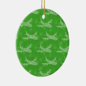 Snowflake-vliegtuig Keramisch Ornament (Rechts)