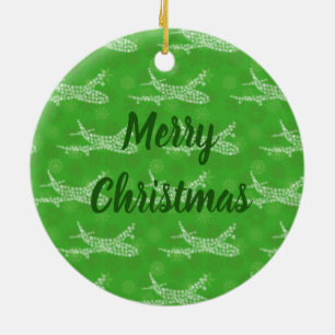 Snowflake-vliegtuig Keramisch Ornament