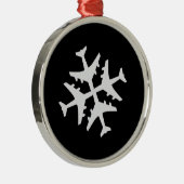 Snowflake-vliegtuig Metalen Ornament (Rechts)