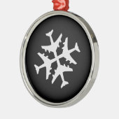Snowflake-vliegtuig Metalen Ornament (Links)
