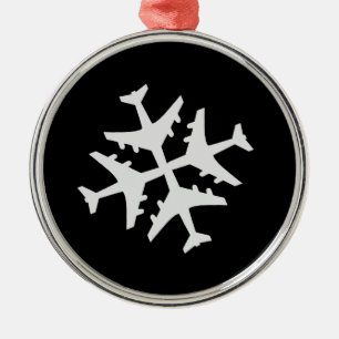 Snowflake-vliegtuig Metalen Ornament