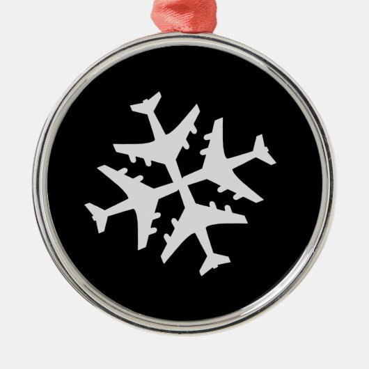 Snowflake-vliegtuig Metalen Ornament (Voorkant)