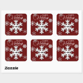 Snowflake Voeg zakelijke Logo toe Vierkante Sticker (Vel)