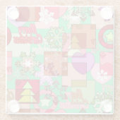 Snowflake voor de versiering van vrolijk kerstfees glazen onderzetter (Achterkant)