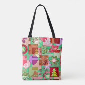 Snowflake voor de versiering van vrolijk kerstfees tote bag (Achterkant)
