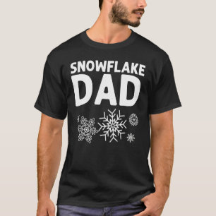 Snowflake voor pap Mannen sneeuwwinter T-shirt