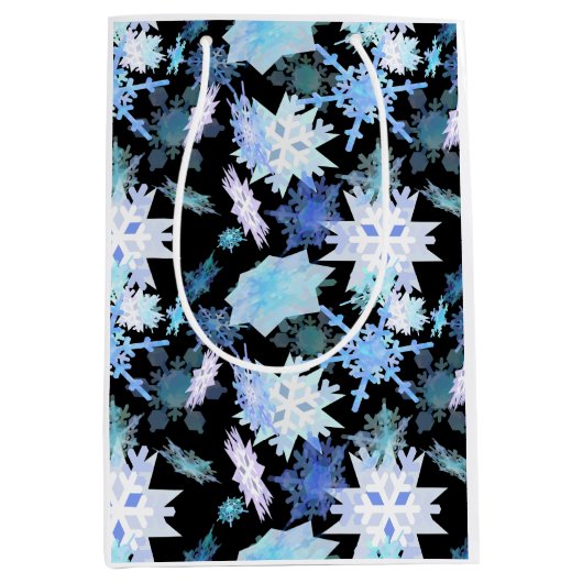 Snowflake vormen Verpakkingspapier Medium Cadeauzakje (Voorkant)