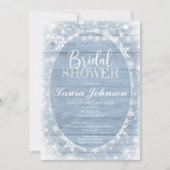 Snowflake Vrijgezellenfeest, Rustic Winter Bridal Kaart (Voorkant)