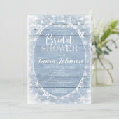 Snowflake Vrijgezellenfeest, Rustic Winter Bridal Kaart (Staand voorkant)