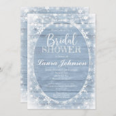 Snowflake Vrijgezellenfeest, Rustic Winter Bridal Kaart (Voorkant / Achterkant)