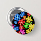 Snowflake Wallpaper Ronde Button 5,7 Cm (Voorkant /achterkant)