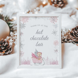 Snowflake warme chocolademelk bar Baby shower teke