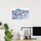 Snowflake Wereldbol afdrukken Poster (Thuiskantoor)