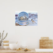 Snowflake Wereldbol afdrukken Poster (Keuken)