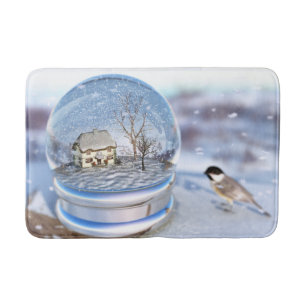 Snowflake Wereldbol Bath Mat