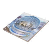 Snowflake Wereldbol Decoratief Tile Tegeltje (Zijkant)