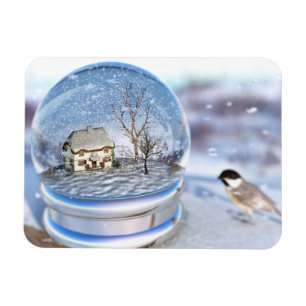 Snowflake Wereldbol Flexible Magnet Magneet