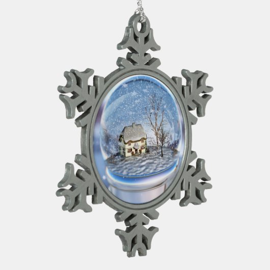 Snowflake Wereldbol Kerst Ornament (Links)