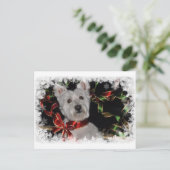 Snowflake Westie Briefkaart (Staand voorkant)