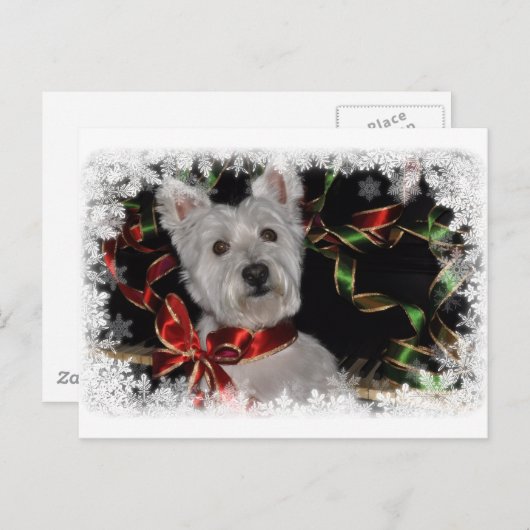 Snowflake Westie Briefkaart (Voorkant / Achterkant)