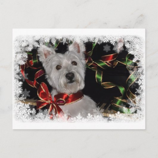 Snowflake Westie Briefkaart (Voorkant)