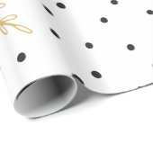 Snowflake White & Gold Wrapping Paper Cadeaupapier (Rol Hoek)