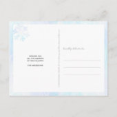 Snowflake White Opal 3 Photo Merry Kerstmis Briefkaart (Achterkant)