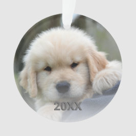 Snowflake White Opal Fun 2 Sided Kerstfoto Ornament