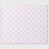 Snowflake White Pink Pastel kerstfeestdag Cadeaupapier (Vlak)