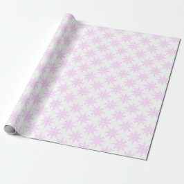Snowflake White Pink Pastel kerstfeestdag Cadeaupapier
