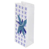 Snowflake Wijn Cadeautas (Voorkant Gekanteld)