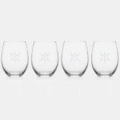 Snowflake Wijnglas Zonder Voet (Voorkant)