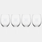 Snowflake Wijnglas Zonder Voet (Achterkant)