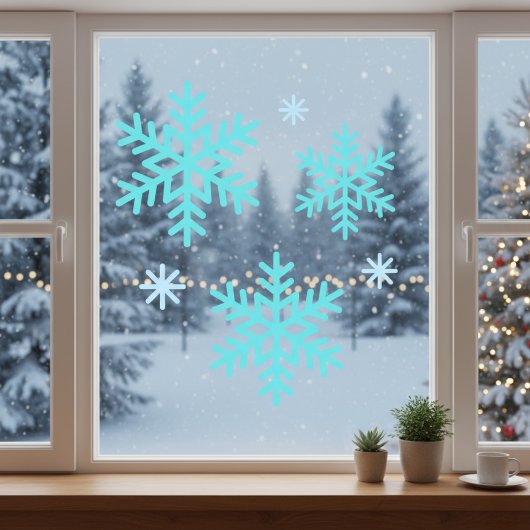 Snowflake Window Cling Raamsticker