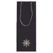 Snowflake Wine Gift Bag Wijn Cadeautas (Achterkant)