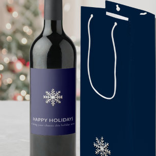 Snowflake Wine Gift Bag Wijn Cadeautas