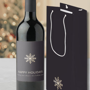 Snowflake Wine Gift Bag Wijn Cadeautas