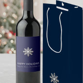 Snowflake Wine Gift Bag Wijn Cadeautas