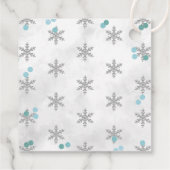 Snowflake Winter 1e verjaardag Bedankjes Labels (Achterkant)