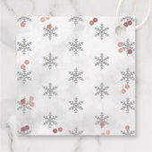 Snowflake Winter 1e verjaardag Bedankjes Labels (Achterkant)